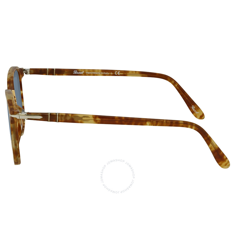 Persol Light Blue Square Sunglasses PO3186S 106456 51 Persol Sunglasses