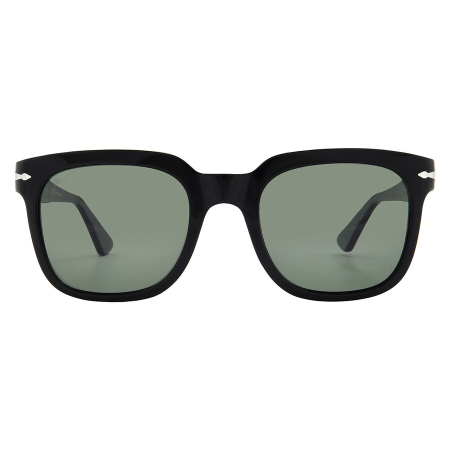 Persol Polarized Green Square Unisex Sunglasses Po3323s 95/58 53