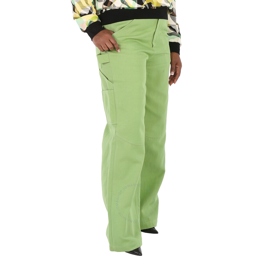 Petar Petrov Ladies Green Cotton Ramie Blend Genaro Trousers In Green