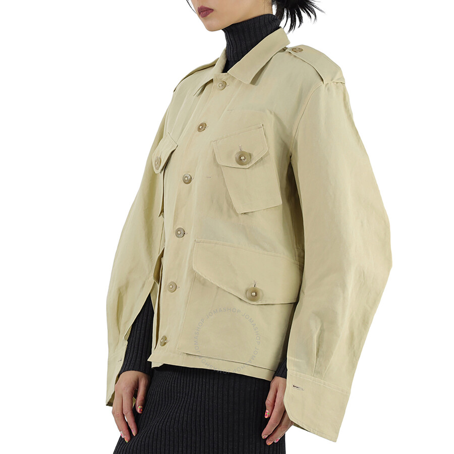 Shop Petar Petrov Ladies Sand Cotton-linen Mue Jacket