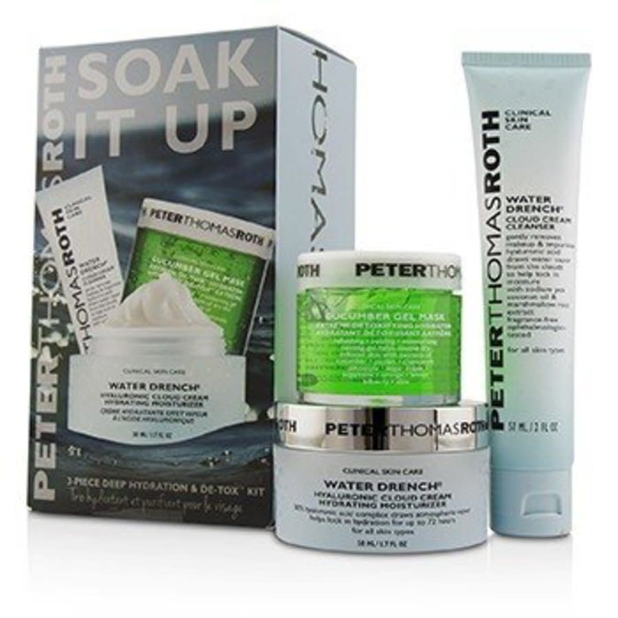 Peter Thomas Roth Soak It Up Kit: Water Drench Cloud Cream Moisturizer + Water Drench Cloud Cream Cleanser + Cucumber Gel Mask 3pcs