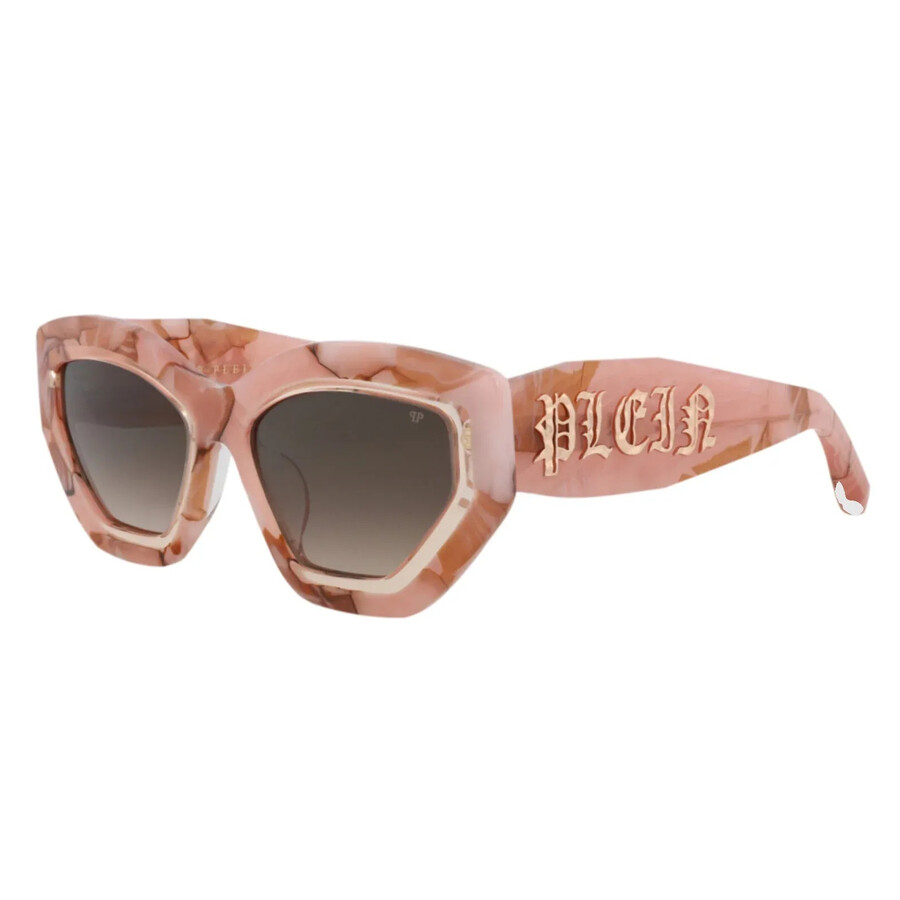 Philipp Plein Brown Gradient Cat Eye Ladies Sunglasses Spp099m 06z8 55