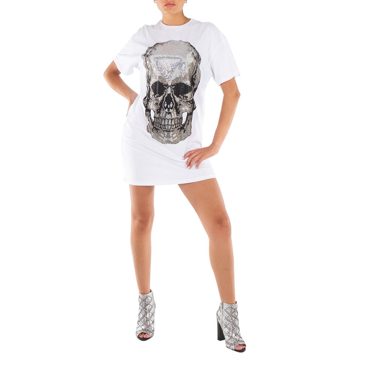 philipp plein t shirt dress T-shirt Short Dresses Face