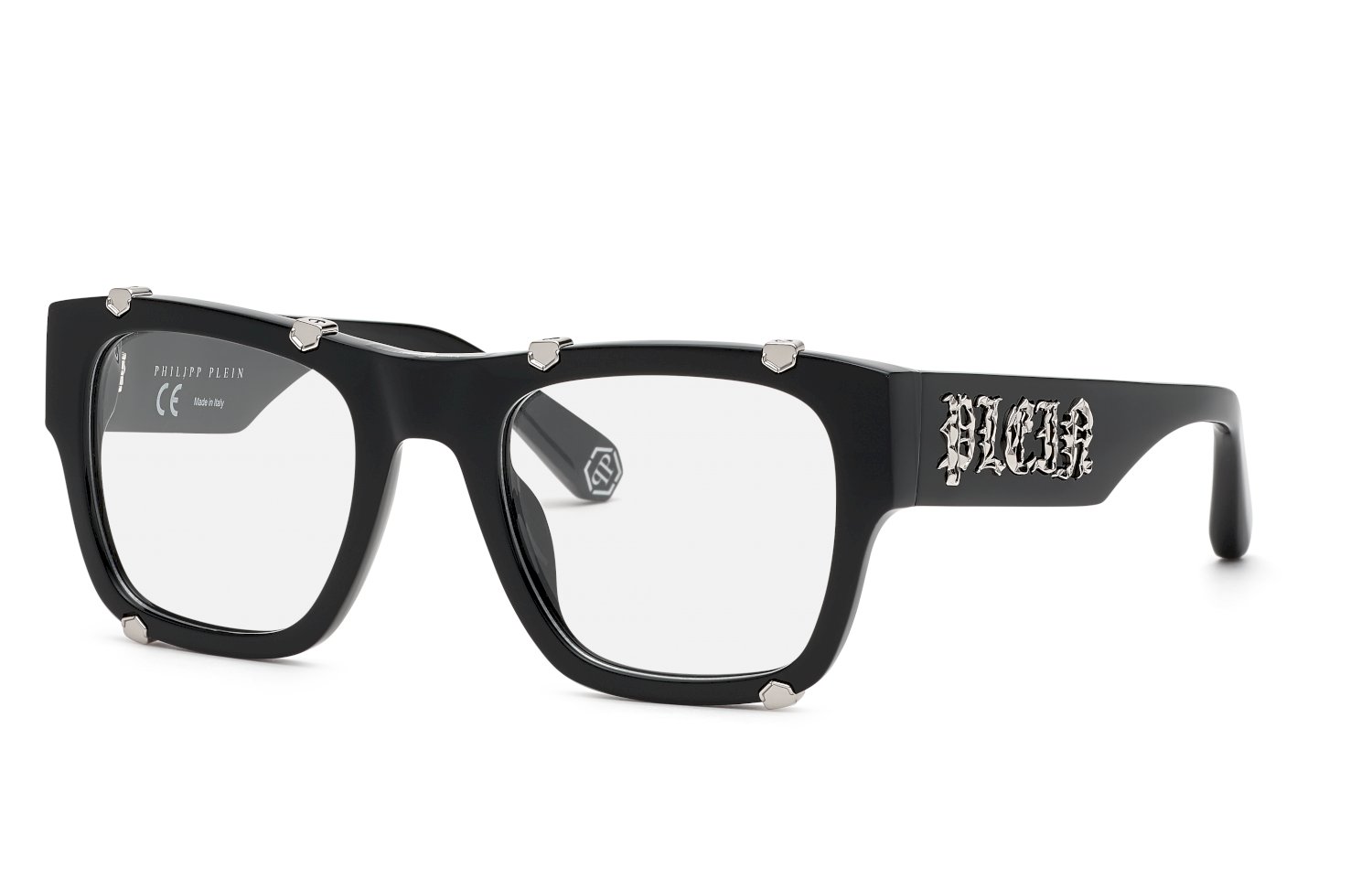 Philipp Plein Men's Black Square Eyeglass Frames Vpp042w540700