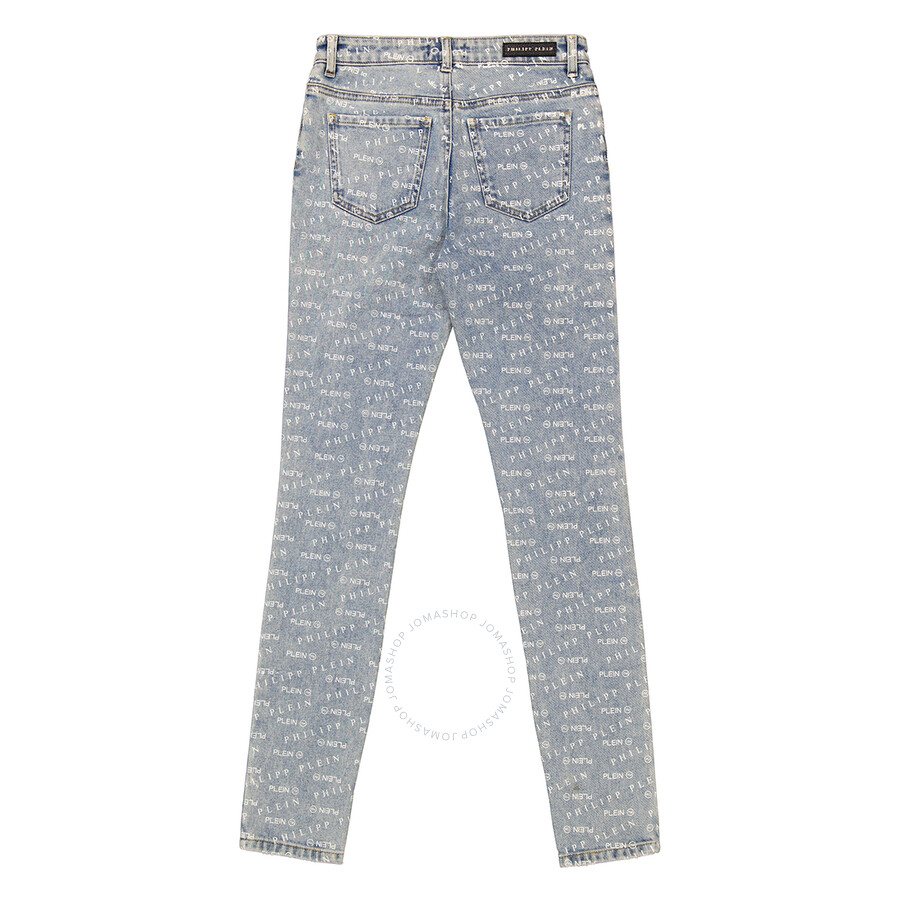 Philipp Plein Miss Slim Fit All Over Pp In Neutral