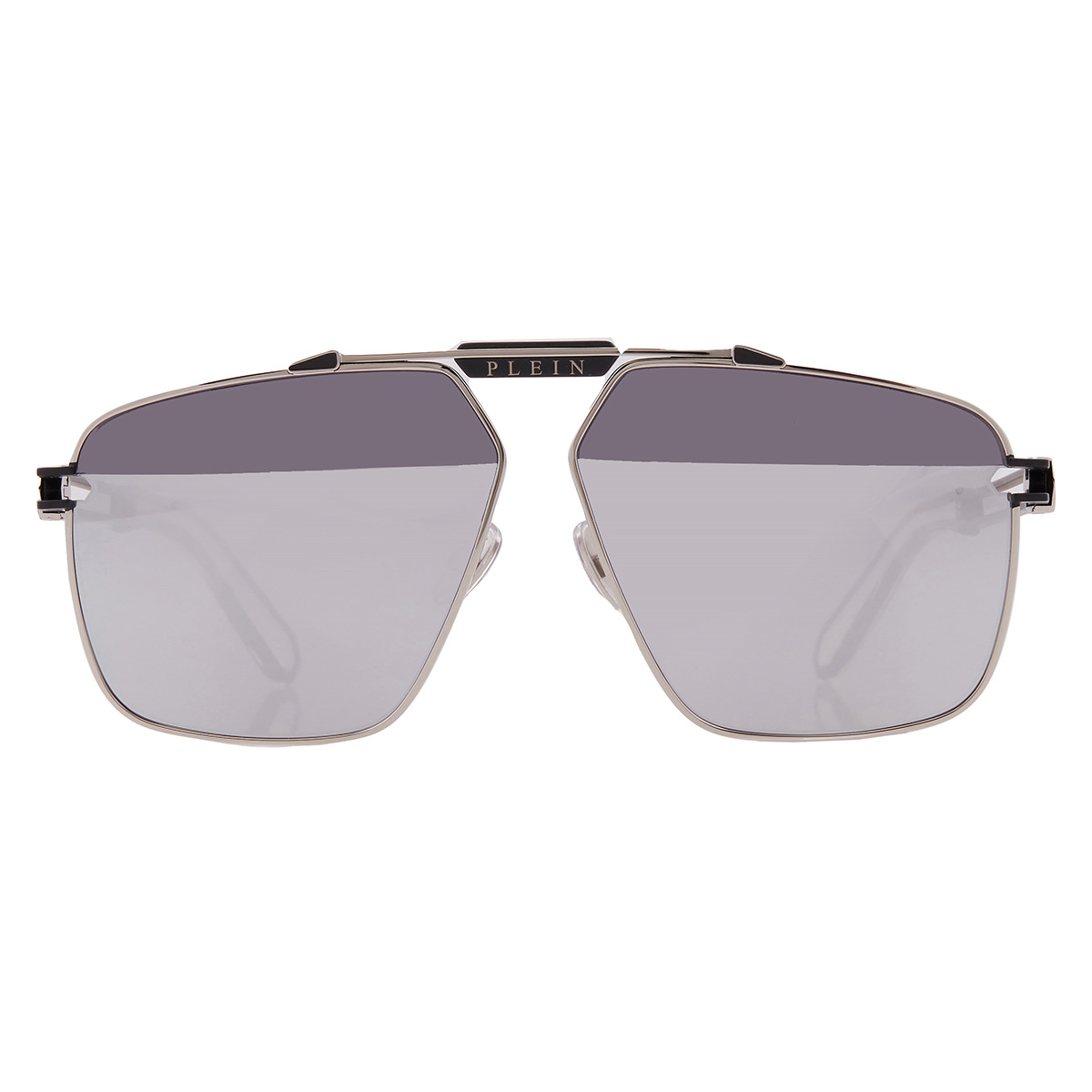 Philipp Plein Silver Navigator Men's Sunglasses SPP049M K07X 63