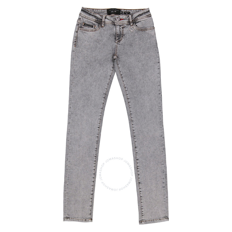 Philipp Plein Crystal-embellished High-waisted Jeans