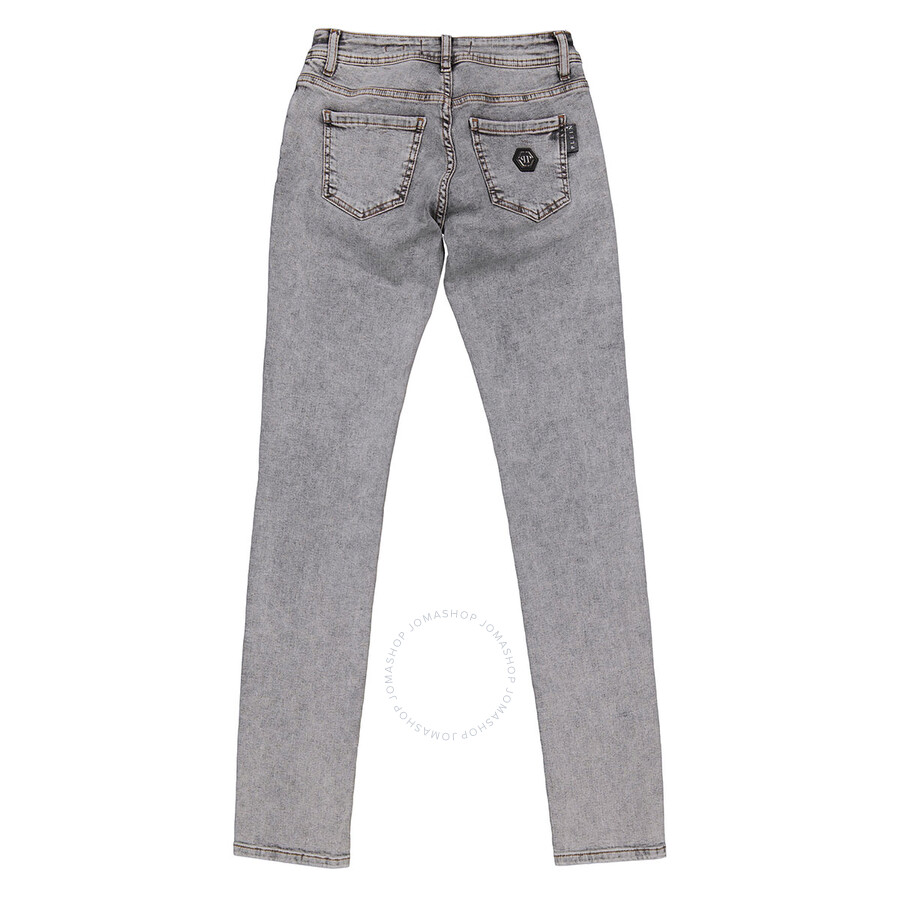 Philipp Plein Crystal-embellished High-waisted Jeans