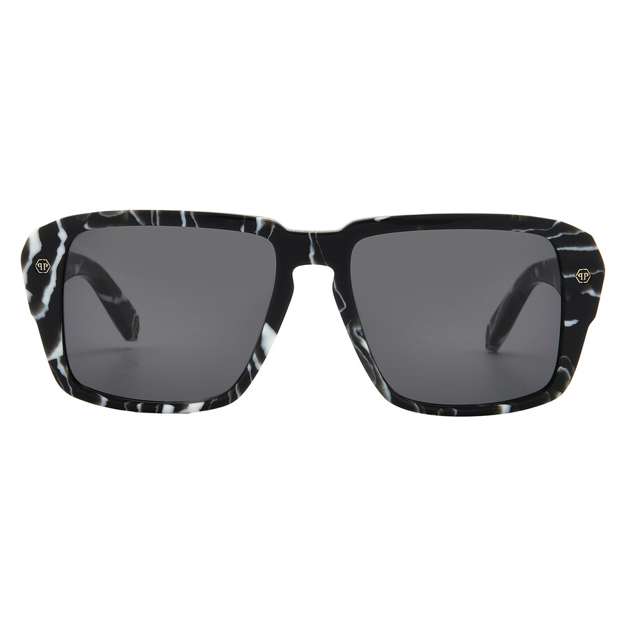 Philipp Plein Smoke Square Ladies Sunglasses Spp081 0z21 55