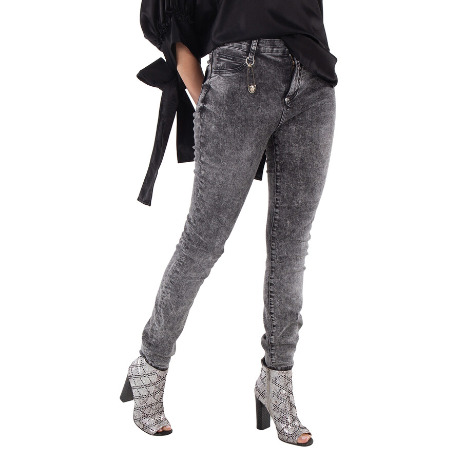 Storm Grey High-Waist Cotton Jeggings