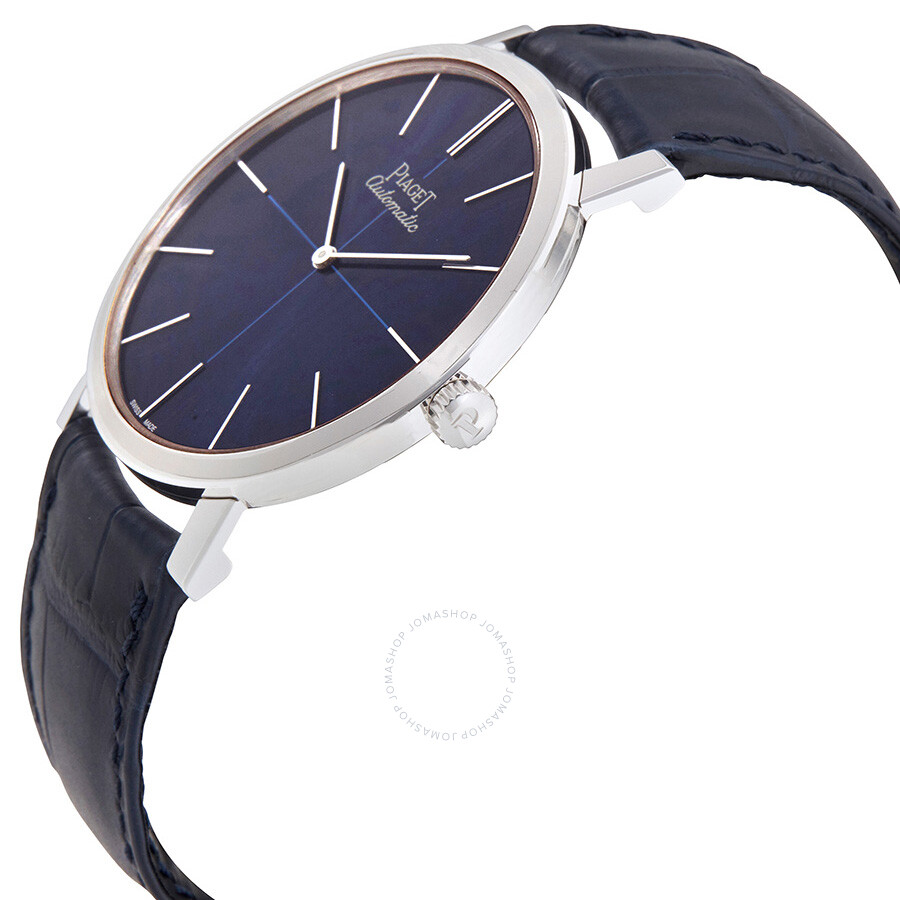 piaget altiplano blue dial blue leather men s watch g0a42105