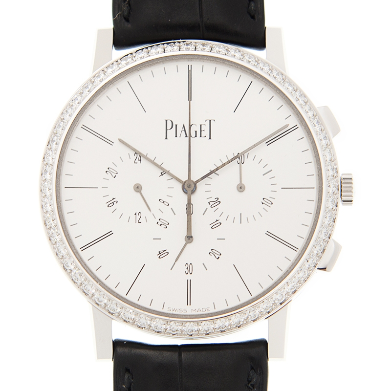 Piaget Altiplano Silver Dial 18K White Gold Diamond Men's Watch GOA40031
