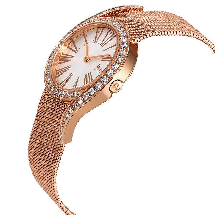 Piaget Limelight Gala Silver Dial Ladies 18 Carat Rose Gold Watch