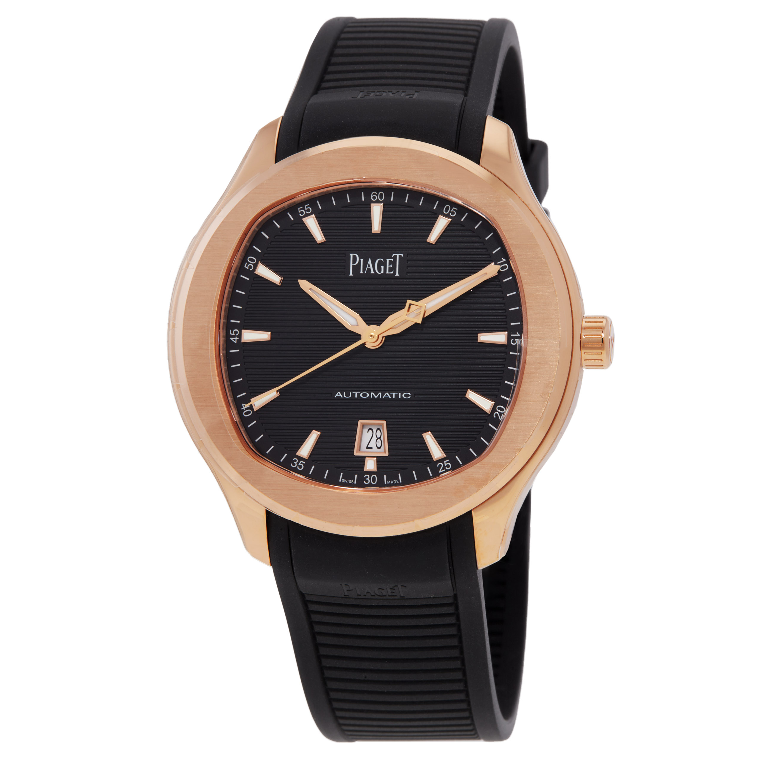 Piaget Polo Automatic Rose Gold 42mm Black Dial Men's Watch G0A50017