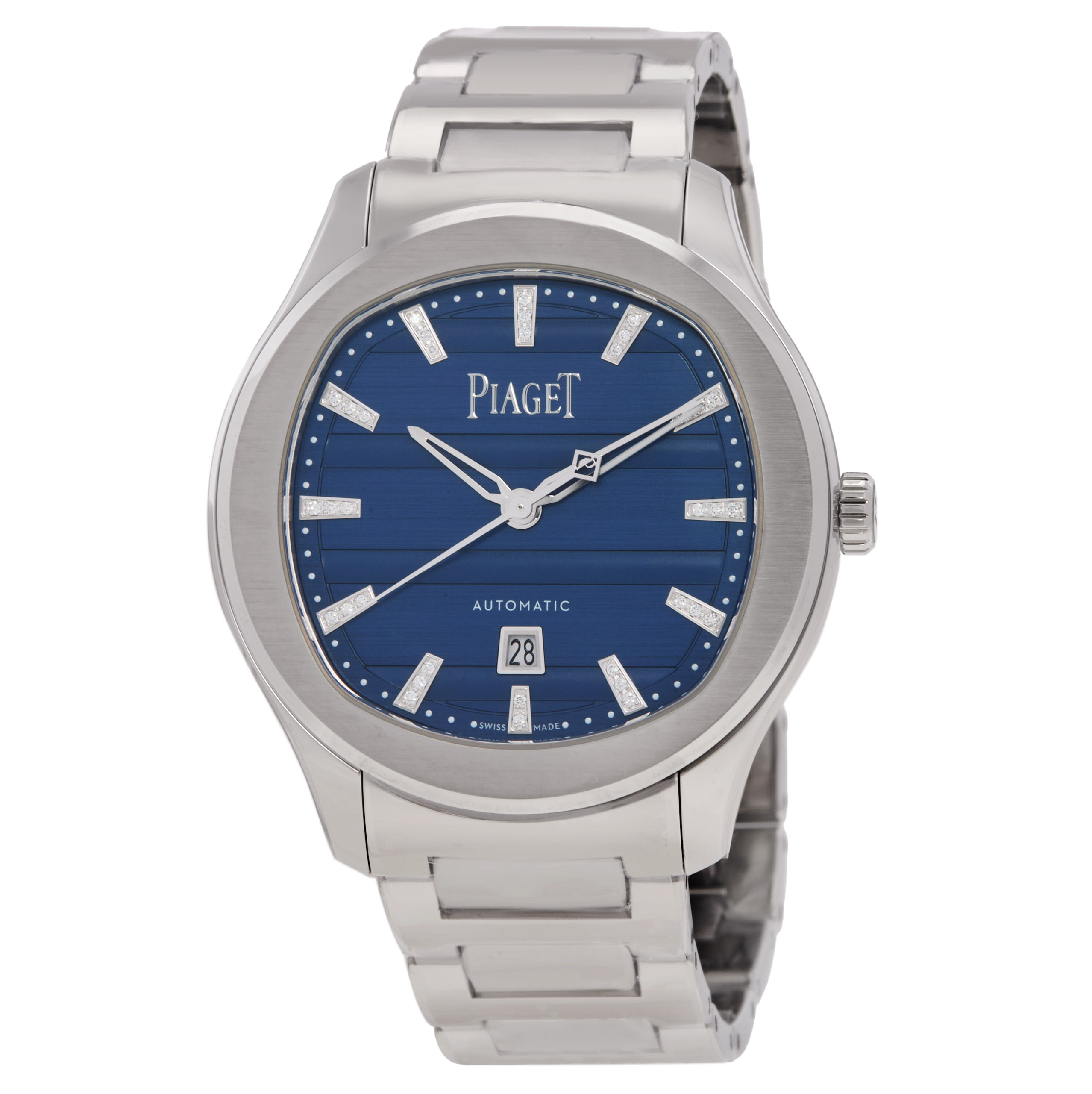 Piaget Polo Signature Date 36mm Diamond Blue Dial Ladies Watch G0A51035