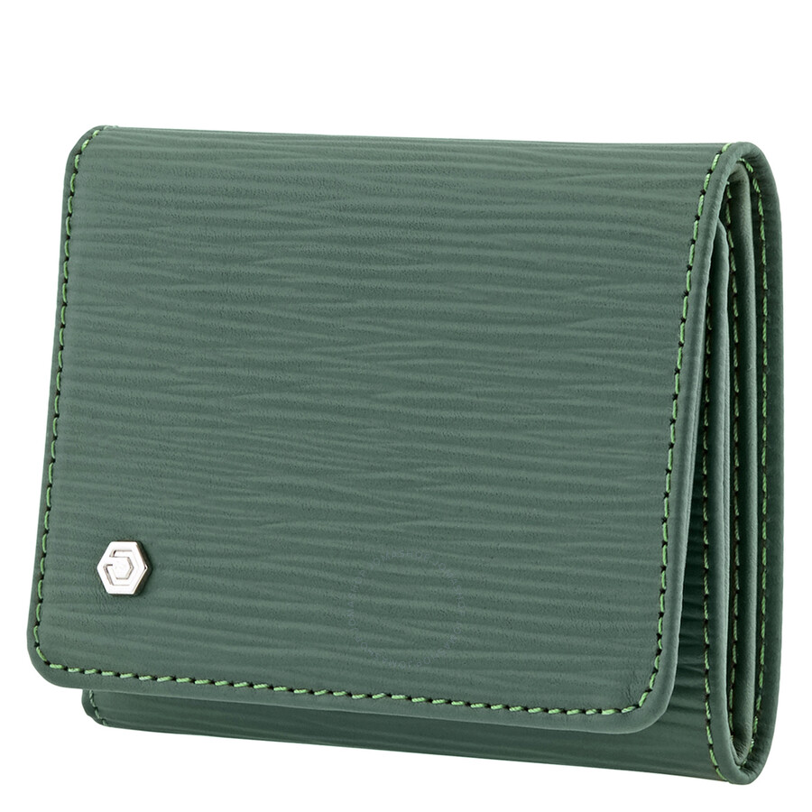 Shop Picasso And Co Leather Wallet- Green Wave