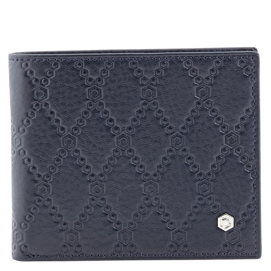 Picasso And Co Leather Wallet- Navy Blue In Blue