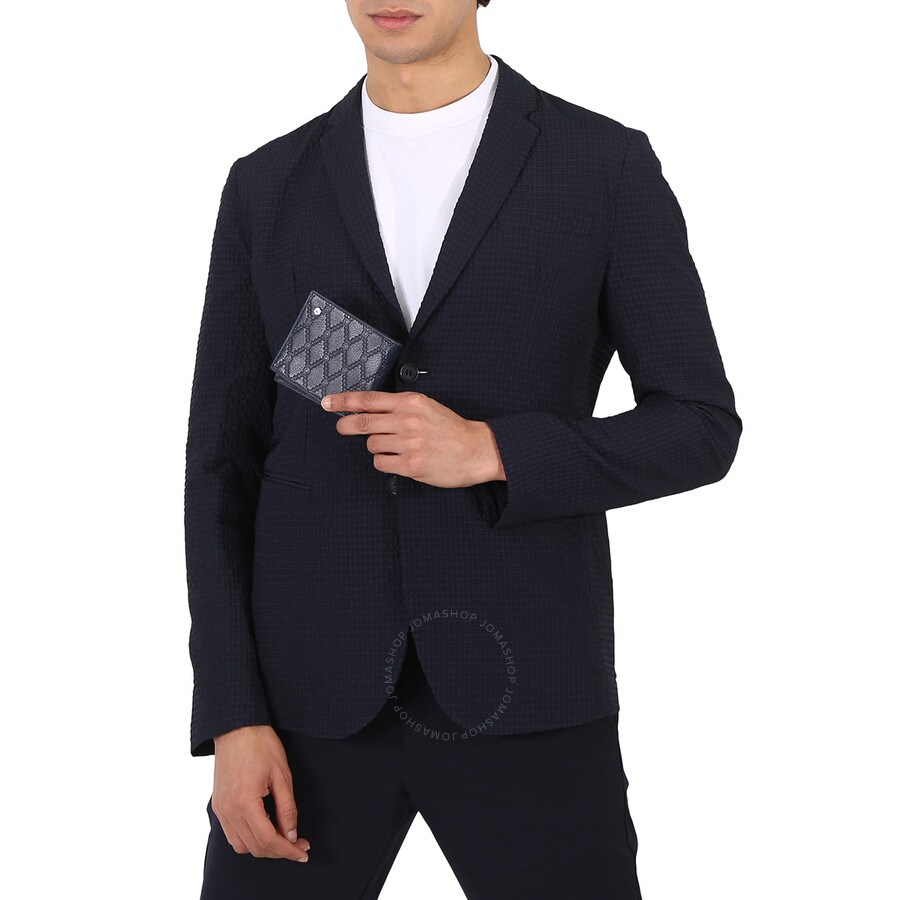 Picasso And Co Leather Wallet- Navy Blue In Blue