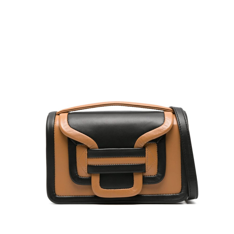 Pierre Hardy Alpha Colorblock Flap Leather Crossbody Bag In Brown