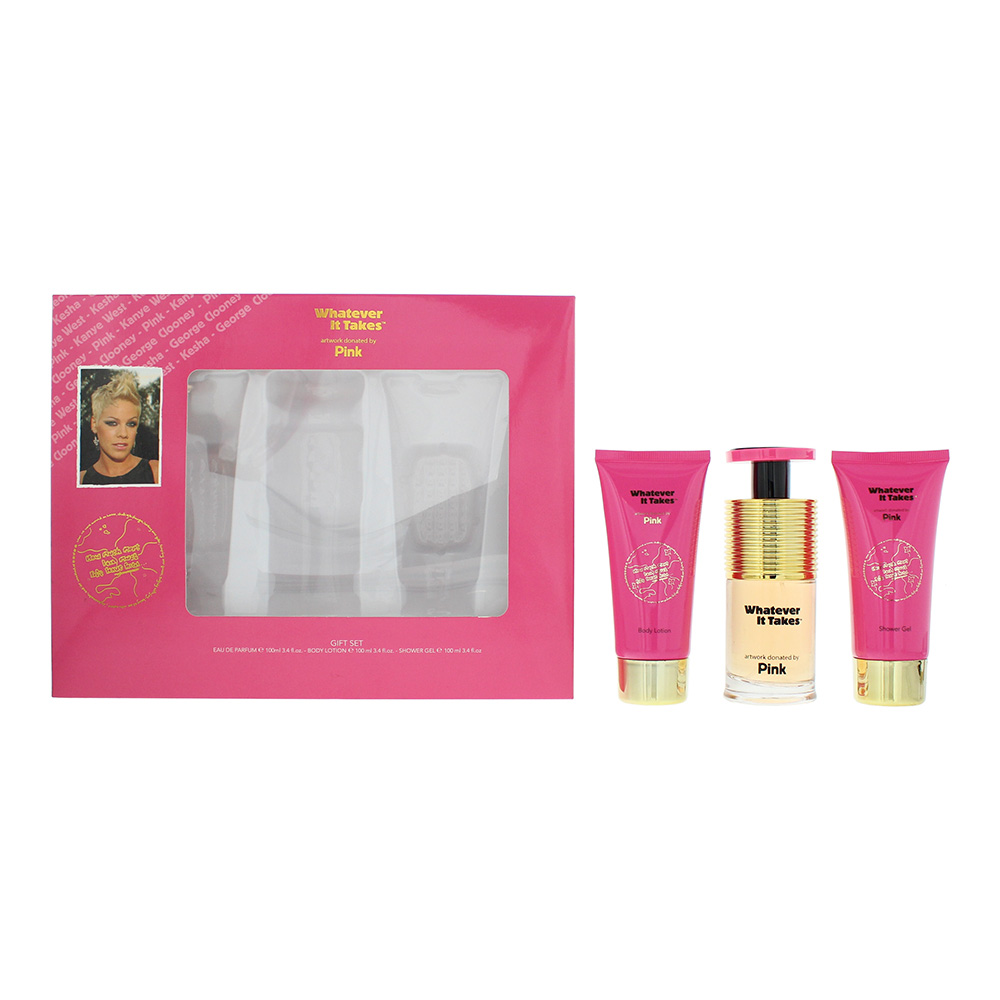 Whatever It Takes Ladies Pink Gift Set Fragrances 815940026733