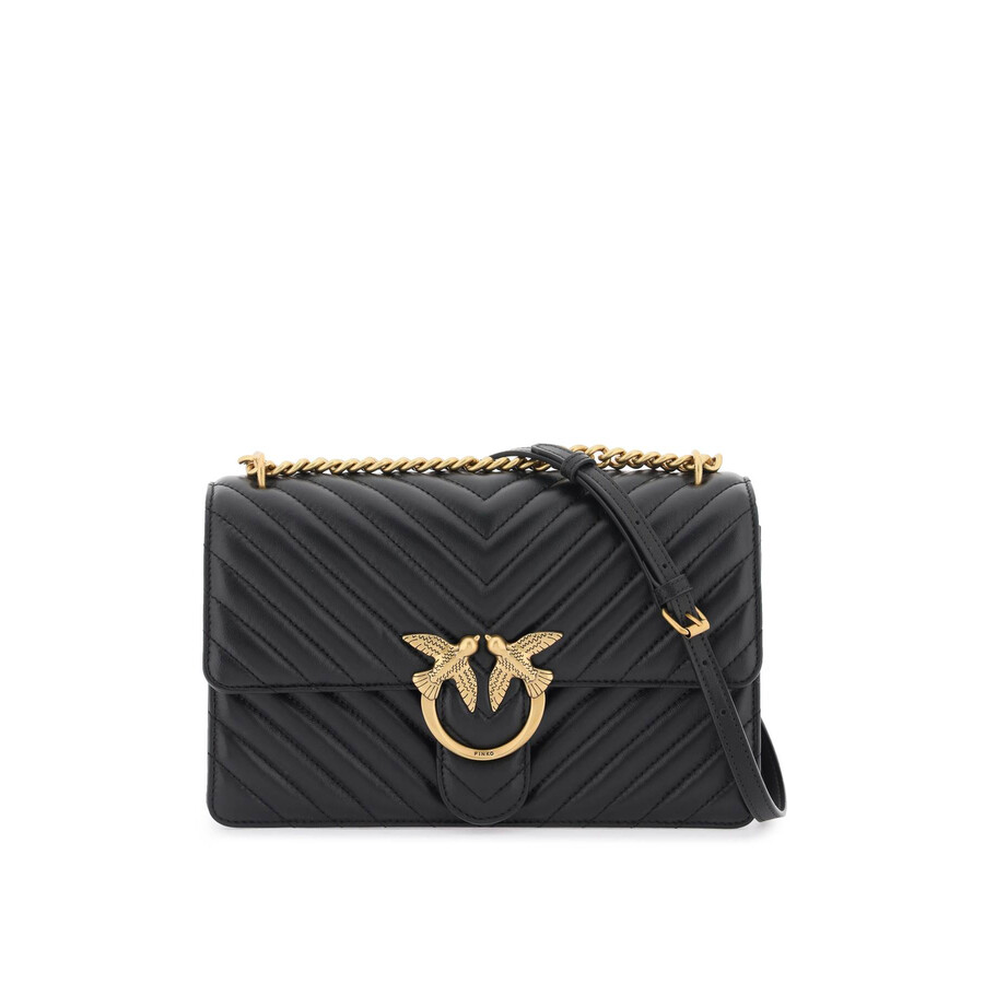 Pinko Classic Love One Shoulder Bag In Black