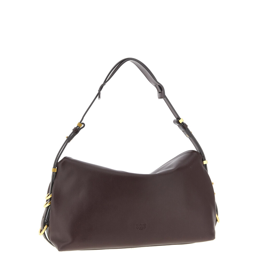 Pinko Classic Saddle Baguette Medium Shoulder Bag In Red