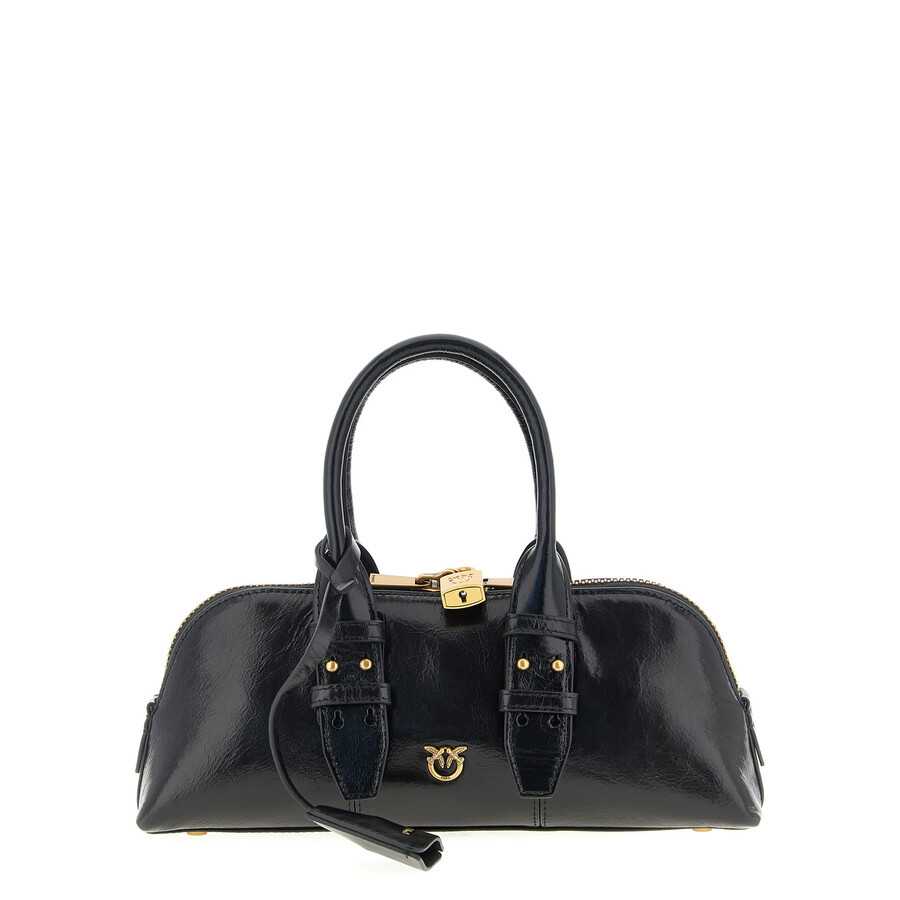 Pinko Small Hand Bag Escape Bag Baguette In Leather In Black