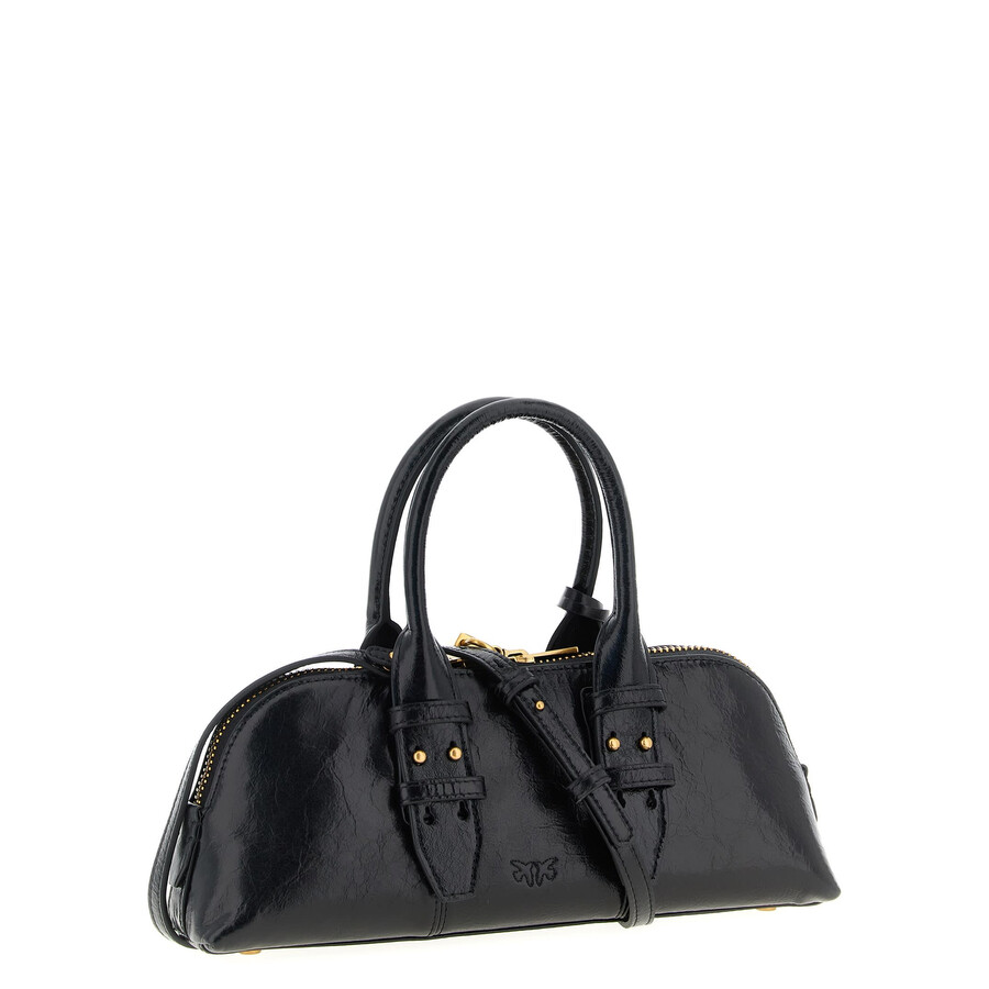 Pinko Small Hand Bag Escape Bag Baguette In Leather In Black