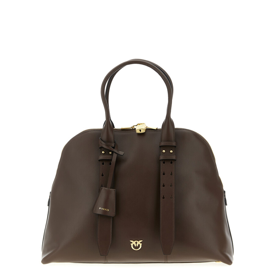 Pinko Escape Maxi Handbag In Brown