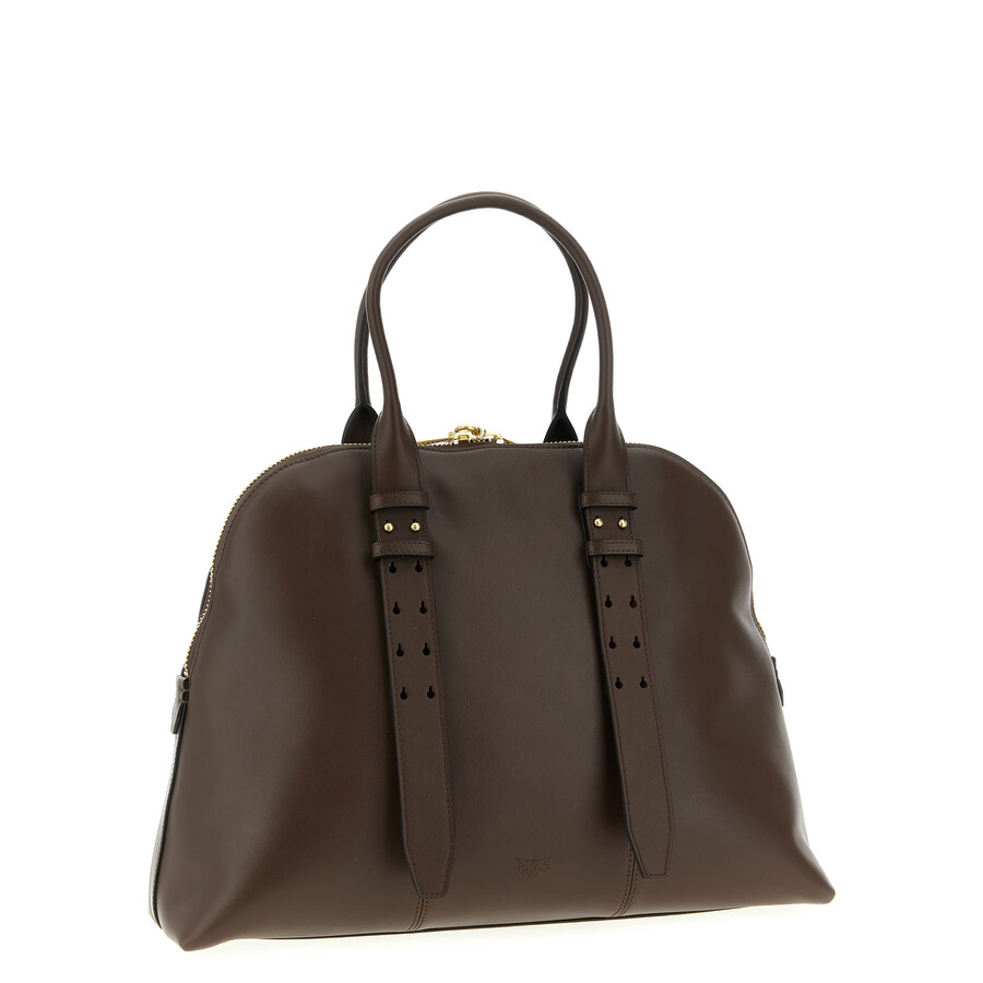 Pinko Escape Maxi Handbag In Brown