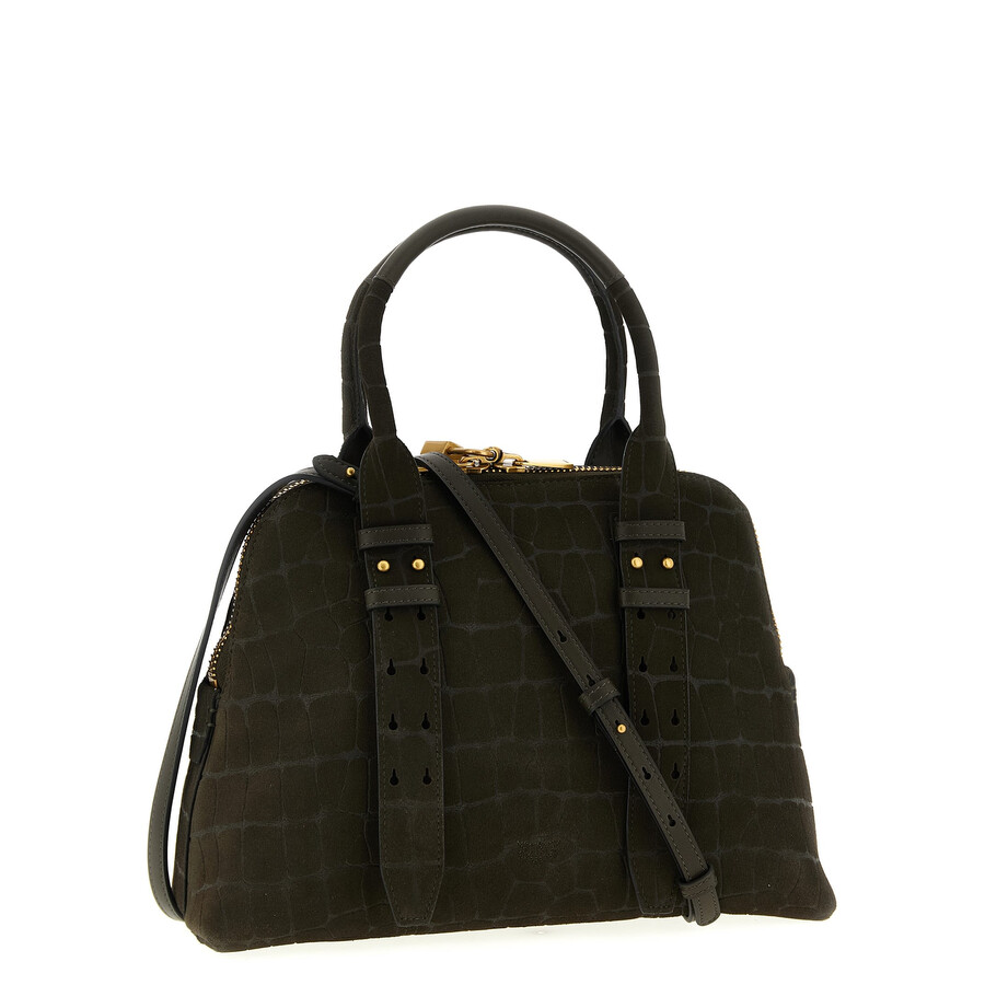 Pinko Escape Bag Small Handbag In Crocodile-print Leather In Multi