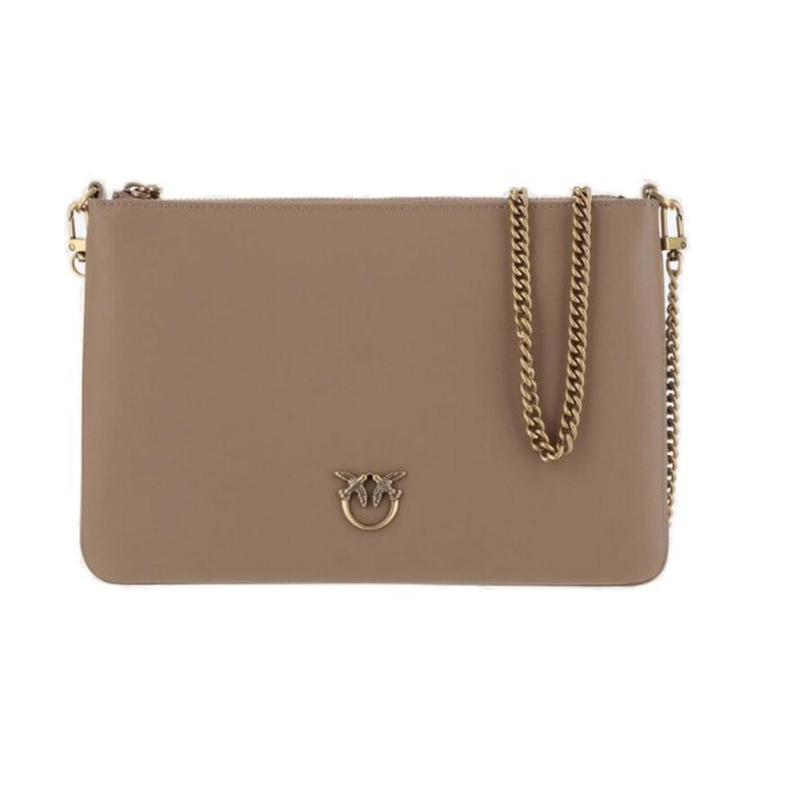 Pinko Flat Clutch In Brown
