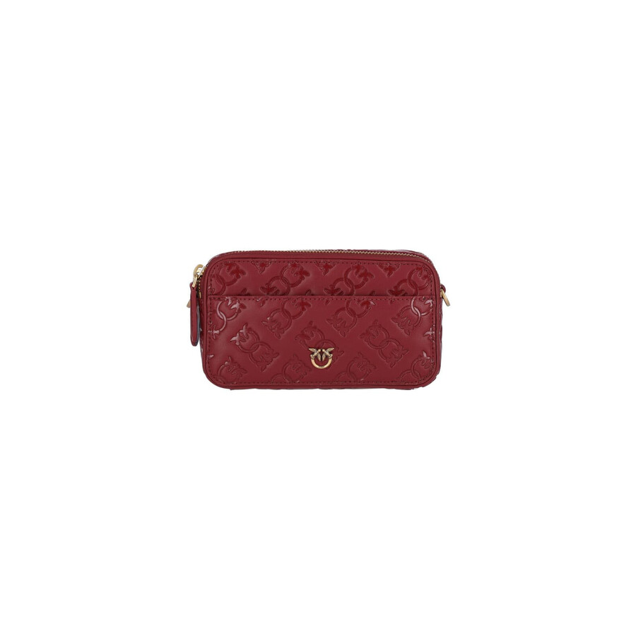 Pinko Logo Shoulder Bag In Red