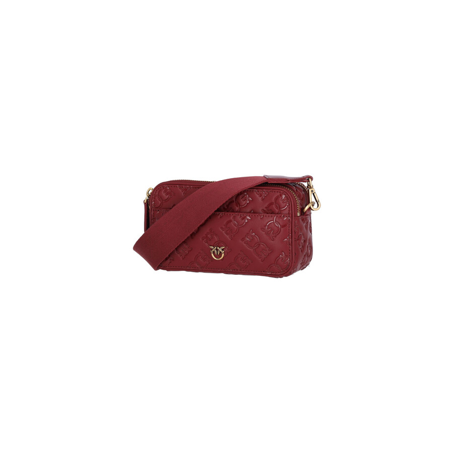 Pinko Logo Shoulder Bag In Red