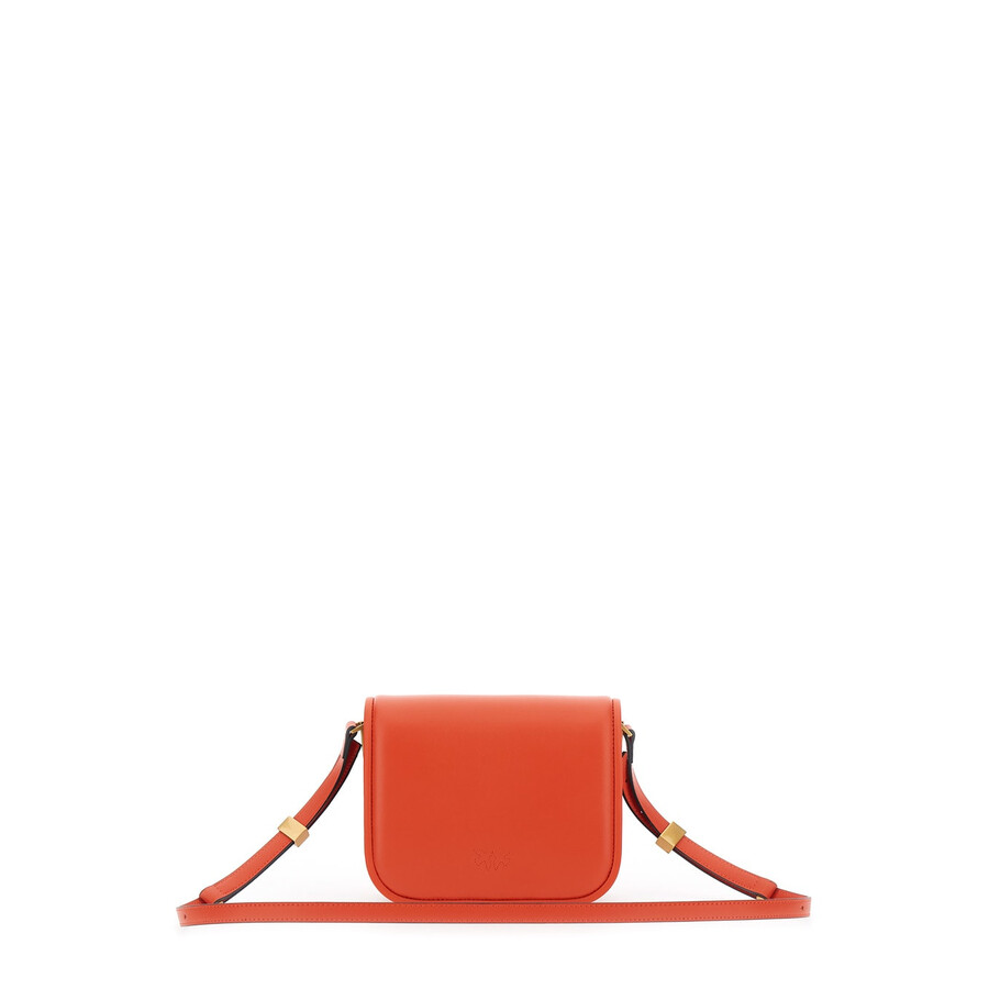 Pinko Love Box Mini Crossbody Bag In Orange