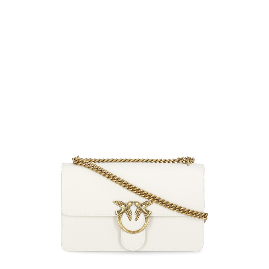 Pinko Love One Classic Shoulder Bag In White