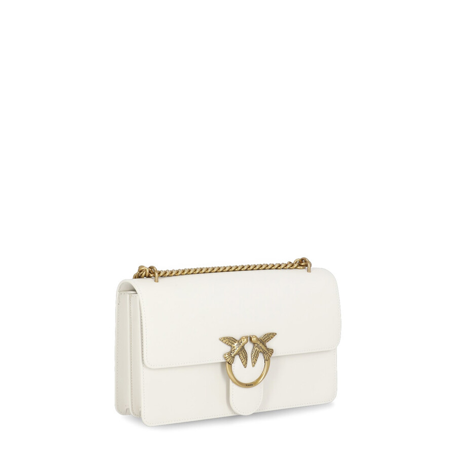 Pinko Love One Classic Shoulder Bag In White