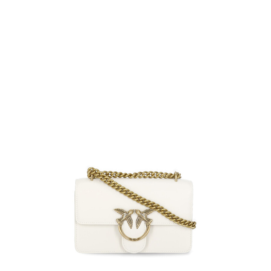 Pinko Love One Mini Shoulder Bag In White