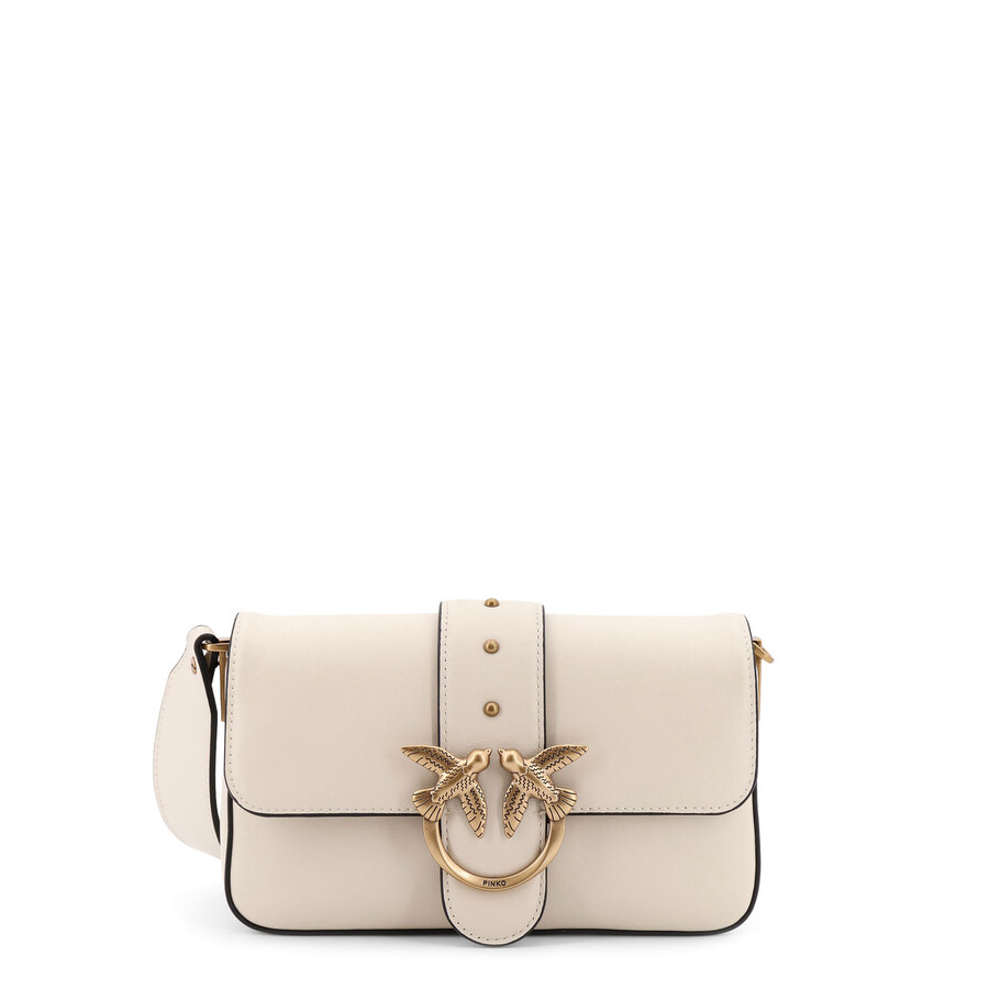Pinko Mini Love One Shoulder Bag In White