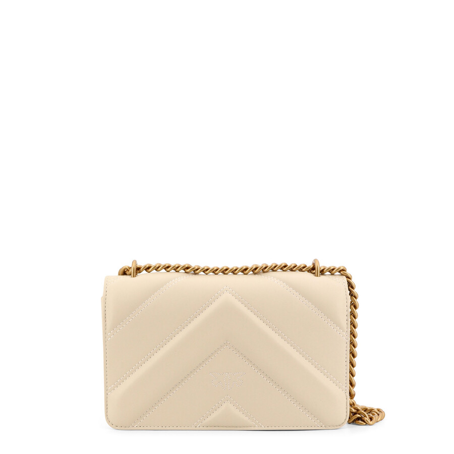 Pinko Love One Mini Shoulder Bag In Neutral