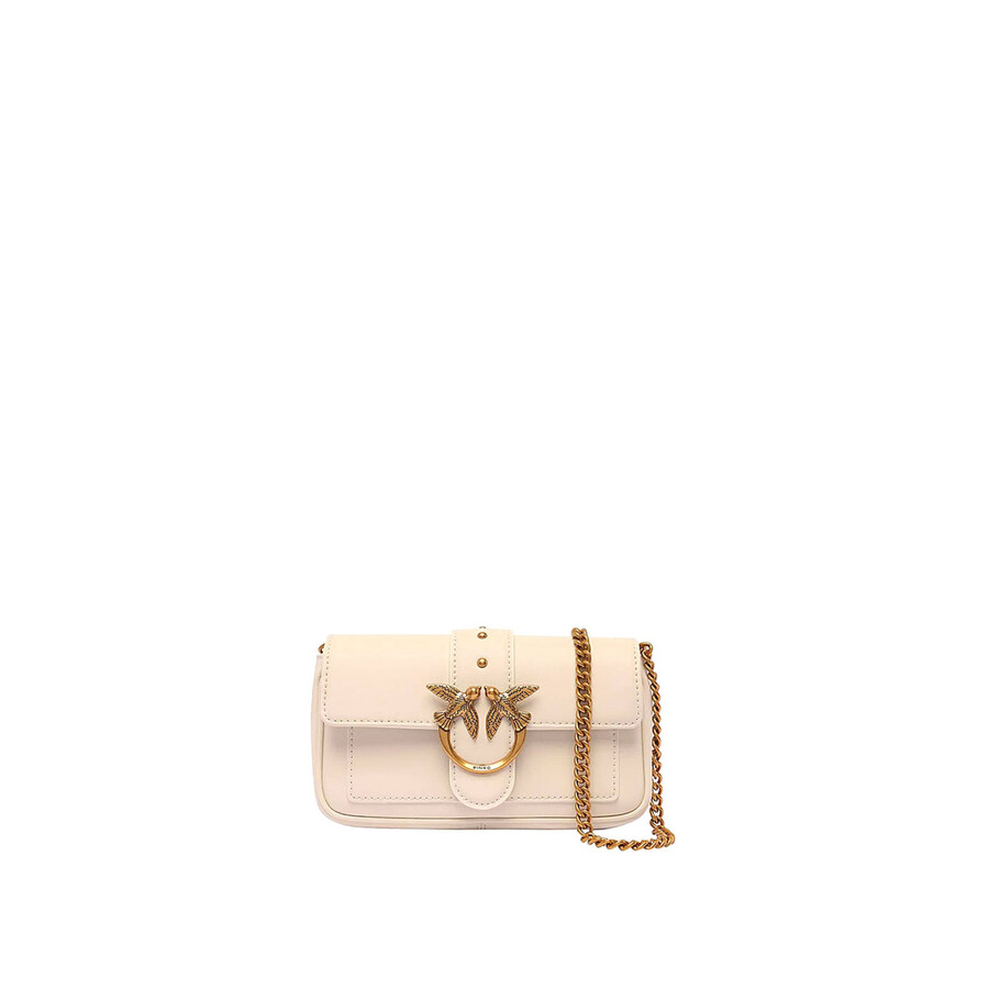 Pinko Love One Pocket Crossbody Bag In Neutral