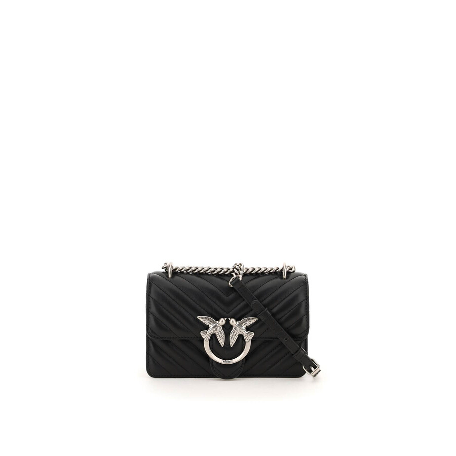 Pinko Love Shoulder Bag In Black