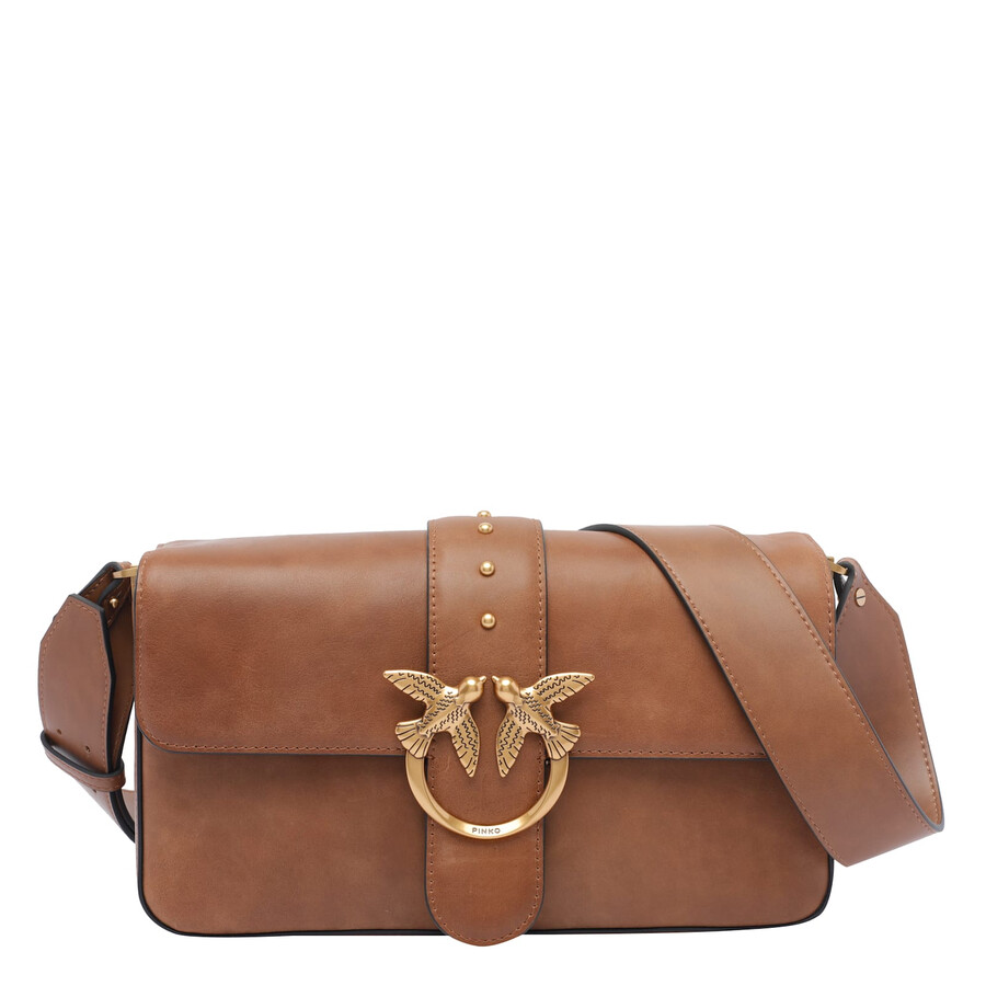 Pinko Love Slouchy Shoulder Bag In Brown