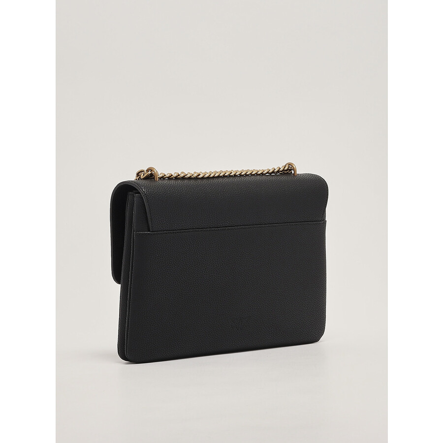 Pinko Love Soft Big Shoulder Bag In Black