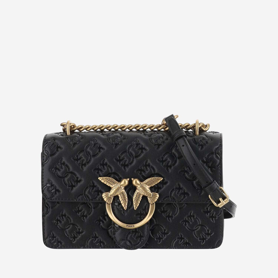 Pinko Mini Love Bag Crossbody Bag In Black