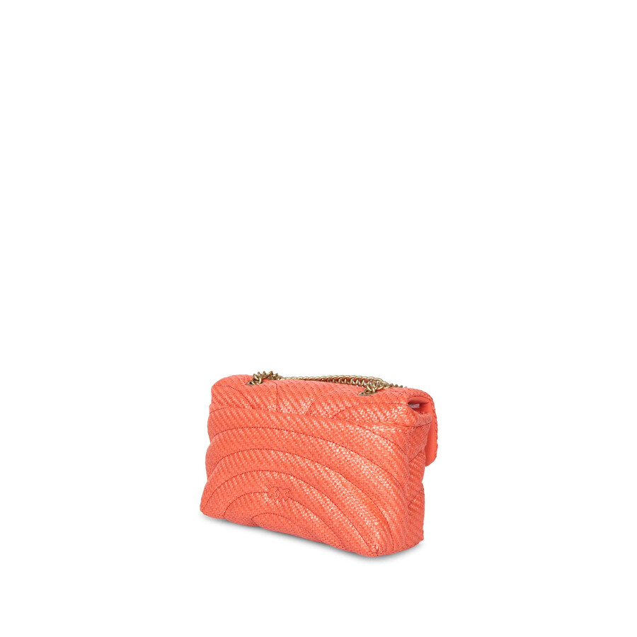 Pinko Mini Love Bag Puff Crossbody Bag In Orange