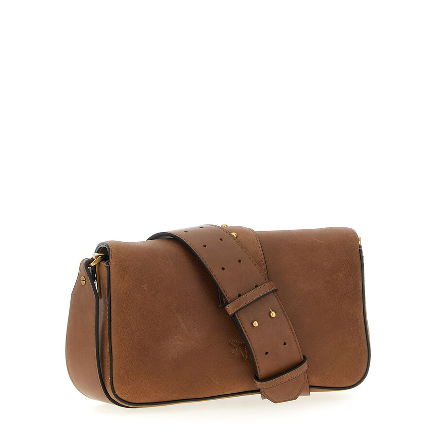 Pinko Mini Love Bag Slouchy Shoulder Bag In Brown