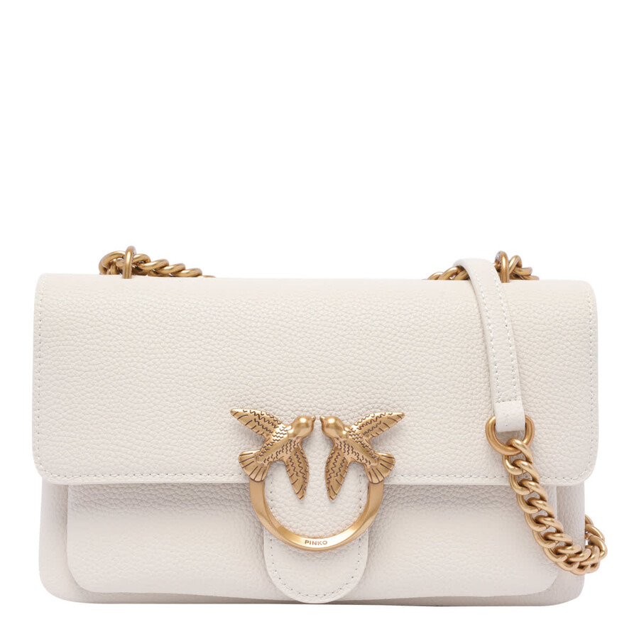 Pinko Mini Love One Soft Crossbody Bag In White