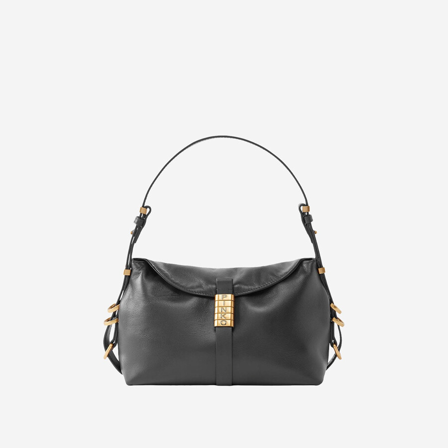 Pinko Saddle Baguette Small Shoulder Bag In Black