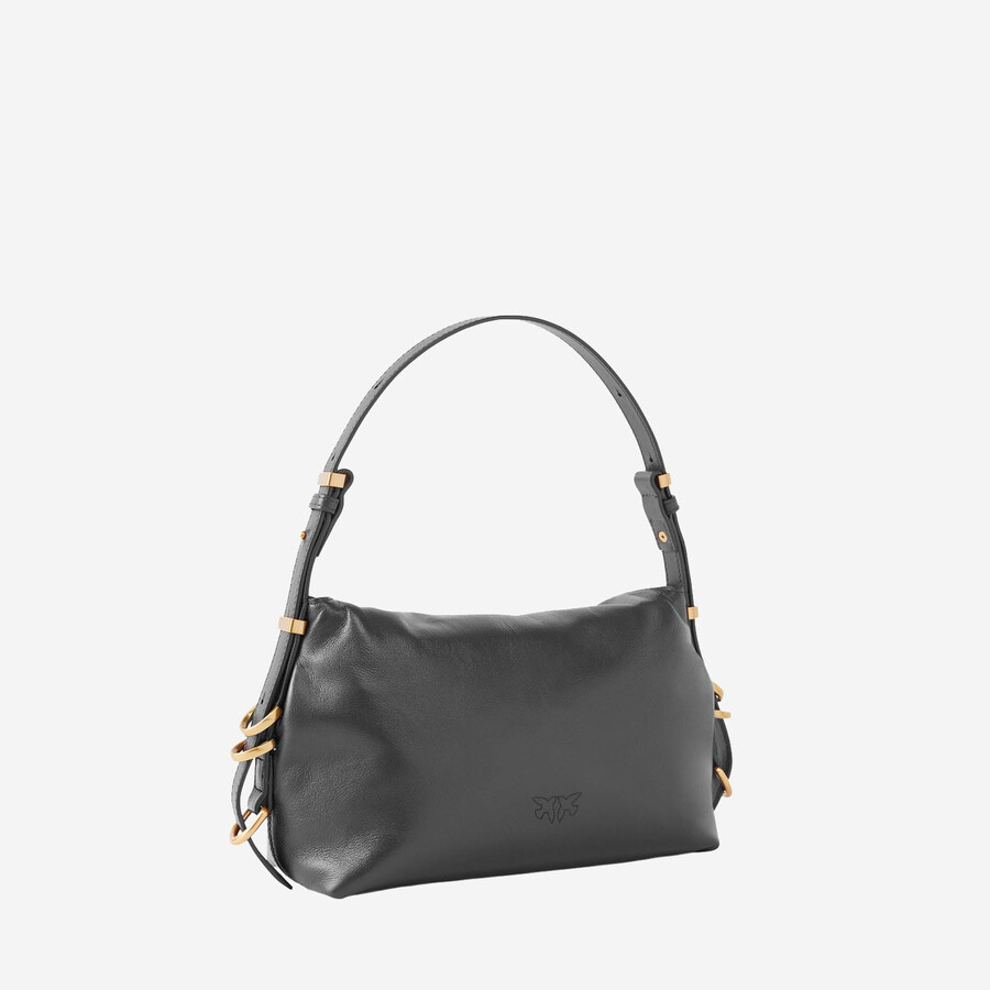 Pinko Saddle Baguette Small Shoulder Bag In Black